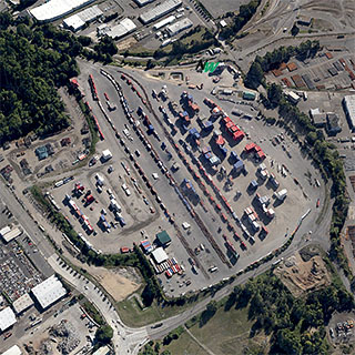 Northwest Container Services Inc. Portland, Oregon aerial view